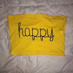 Light yellow tube top -> fits size XS / S